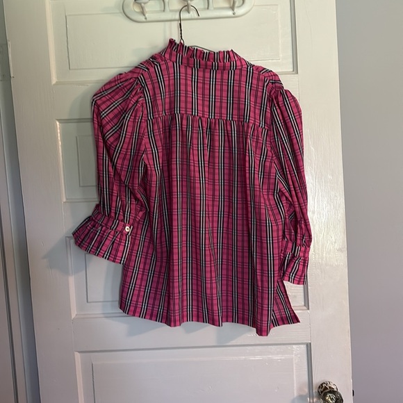 Gretchen Scott Green and Pink Plaid Skirt - Picture 4 of 5